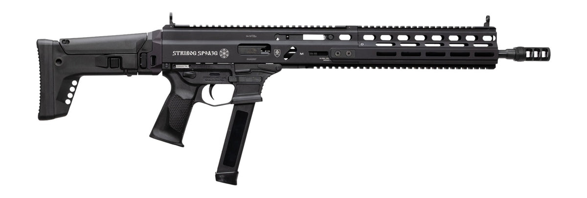 Grand Power Stribog SP9A3G 9mm Luger Rifle, 16" Black Barrel & Receiver, Polymer Stock