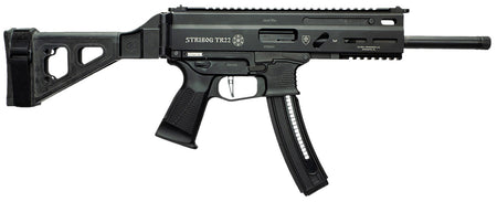 Grand Power Stribog TR22 .22 LR 25+1 10in Threaded Barrel Pistol, Black SB Tactical Brace, Ambidextrous Controls