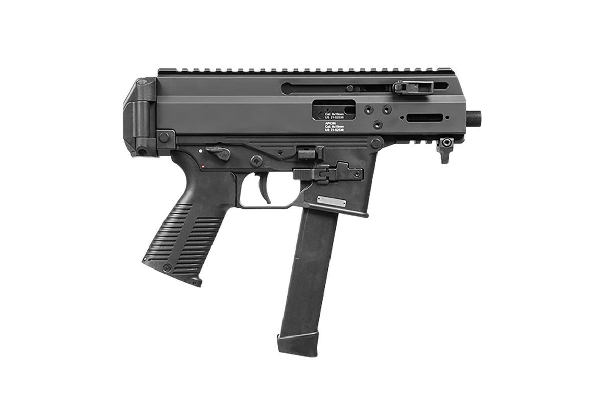 B&T APC 9K Pro 9mm Luger 30+1 4.30" Pistol, Glock Mag Compatible, Black