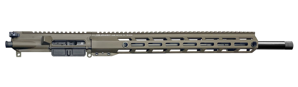 Rise Armament .22 ARC Complete Upper Receiver Assembly 18" Threaded Stainless Barrel, Brown Cerakote, Aluminum Receiver