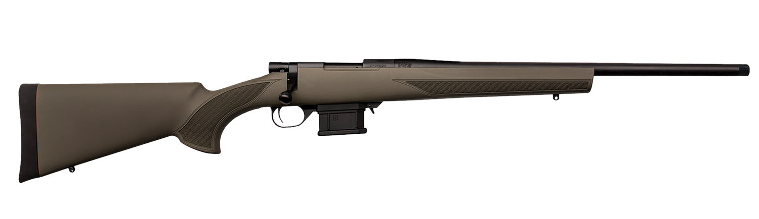 Howa HMA6ARCGYTH 1500 Mini Action Youth 6mm ARC 22" Black Steel Threaded Barrel, Black Drilled & Tapped Steel Receiver, Fixed HTI Green Synthetic Stock