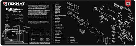 TekMat TEKR36MINI14 Ruger Mini-14 Gun Cleaning Mat 12"x36" Black/White