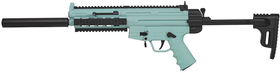 ATI GSG-16 .22LR Rifle, 10+1 Capacity, 16.25" Black Barrel, Mint Green Picatinny Receiver, M-LOK Handguard, Collapsible Stock