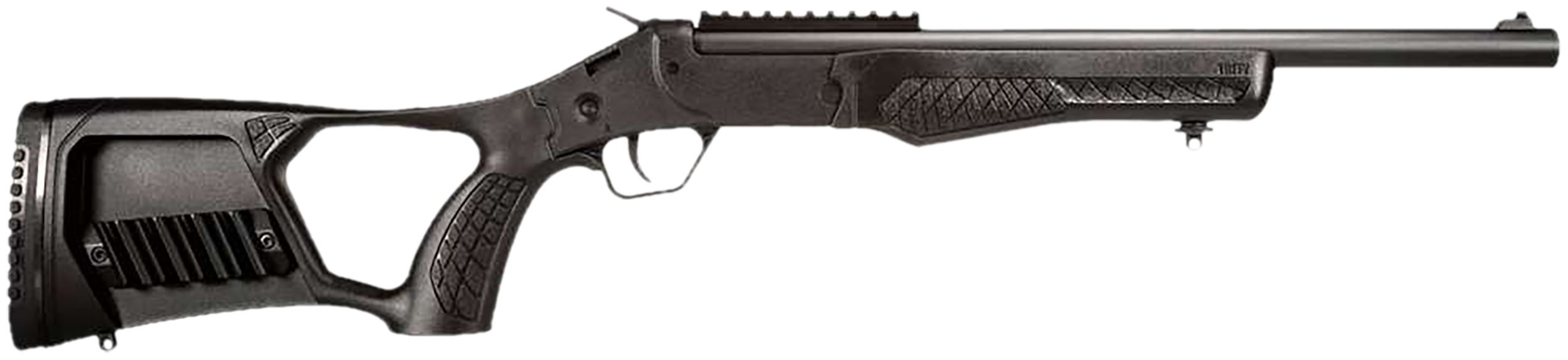 Rossi SSPS45-BKFS Survival 45 Colt (Long Colt)/410 Bore Single Shot 16" Black Oxide Alloy Steel Barrel, Black Picatinny Rail Polymer Receiver, Thumbhole w/Shell Holder Black Polymer Stock
