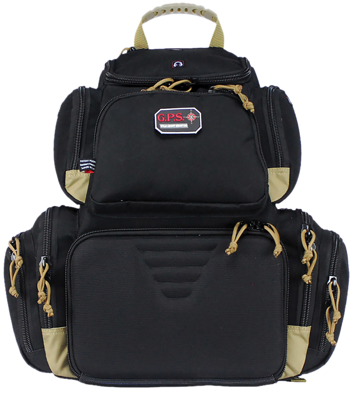 GPS Bags Handgunner Range Backpack Black/Tan 1000D Nylon GPS1711BPBT 4 Handguns