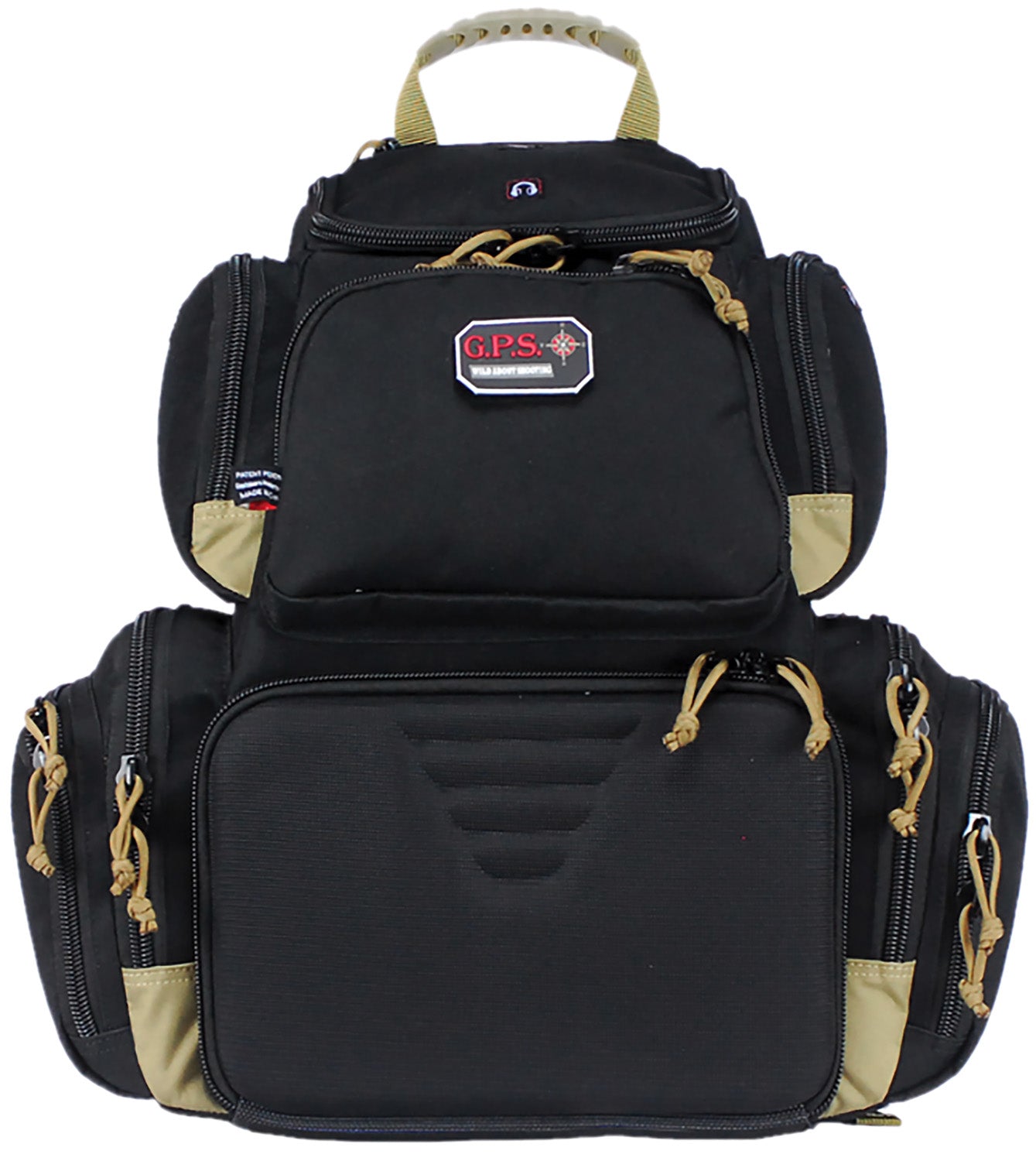 GPS Bags Handgunner Range Backpack Black/Tan 1000D Nylon GPS1711BPBT 4 Handguns