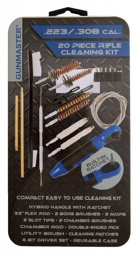 DAC GunMaster 20PC .223 .308 Slim Line Universal Cleaning Kit and Bit Set