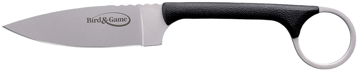 Cold Steel CS20A Bird & Game Fixed Blade Knife 3.50" AUS-8A Drop Point, Black Textured Polymer Handle