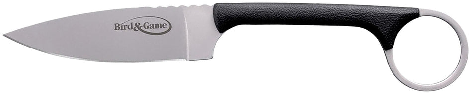 Cold Steel CS20A Bird & Game Fixed Blade Knife 3.50" AUS-8A Drop Point, Black Textured Polymer Handle