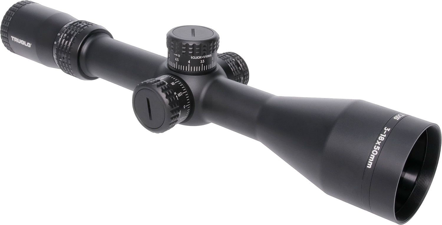 TruGlo TGTG8531TF TX6 3-18x 50mm FFP Illuminated MRAD Reticle Rifle Scope Matte Black