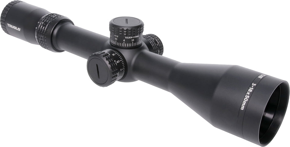 TruGlo TGTG8531TF TX6 3-18x 50mm FFP Illuminated MRAD Reticle Rifle Scope Matte Black