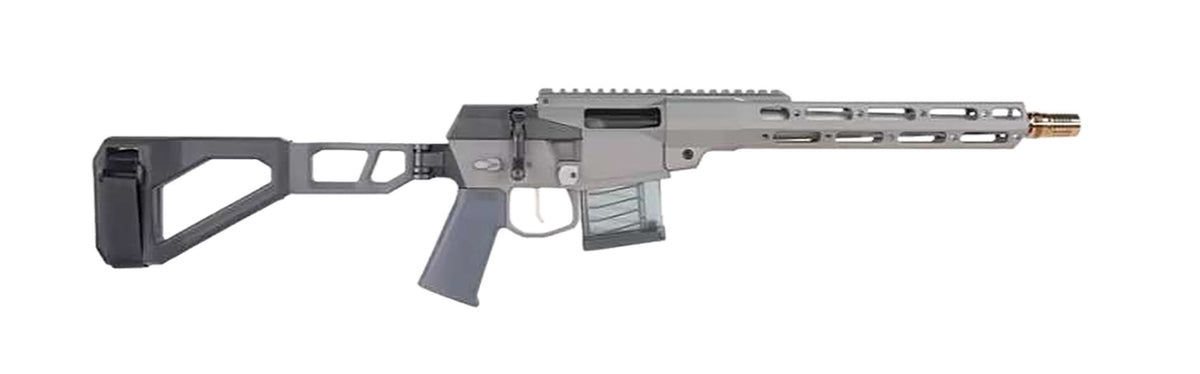 Q LLC Mini Fix 5.56 NATO 12" Pistol - Gray Tapered Threaded Barrel, Folding Stock