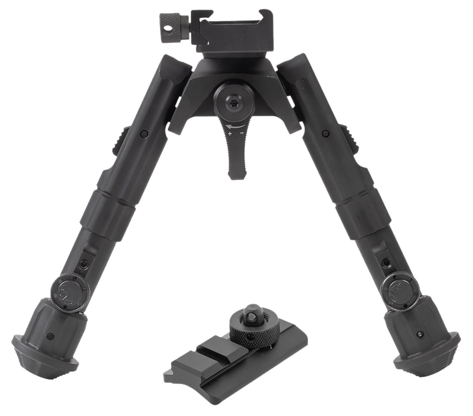 Leapers TLBP02B Recon 360 Black Anodized Aluminum Bipod 5.6-7.2"