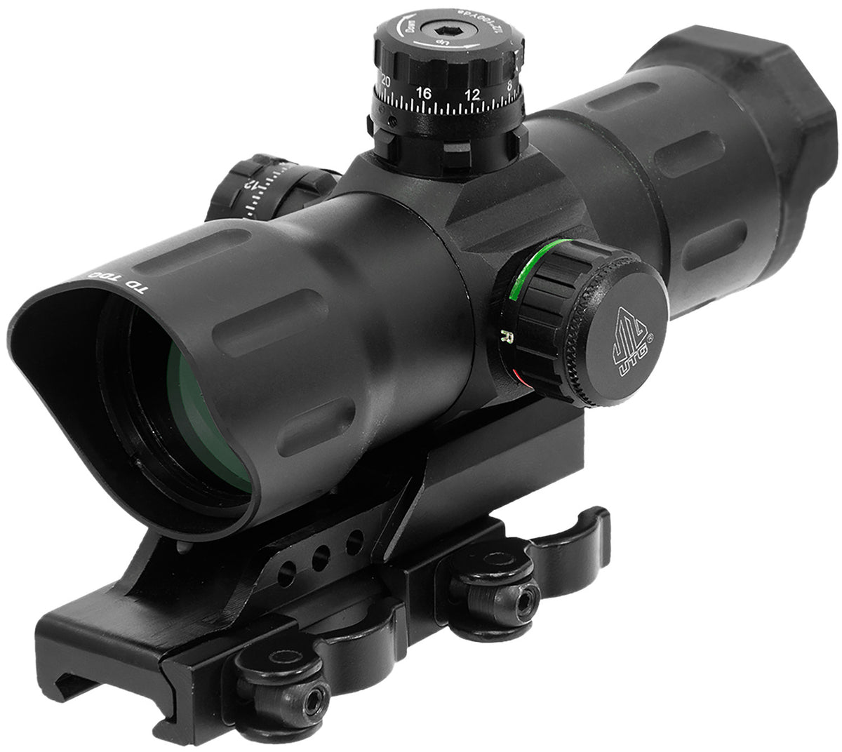 UTG ITA 6 Inch Tube Red/Green T-Dot Sight QD Dual-Lever Offset Mount