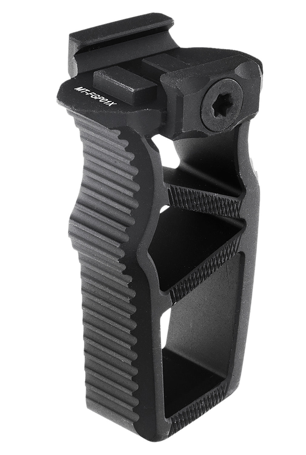 Leapers MTFGP01X Matte Black Anodized Aluminum Ultra Slim Bidirectional Angled Foregrip