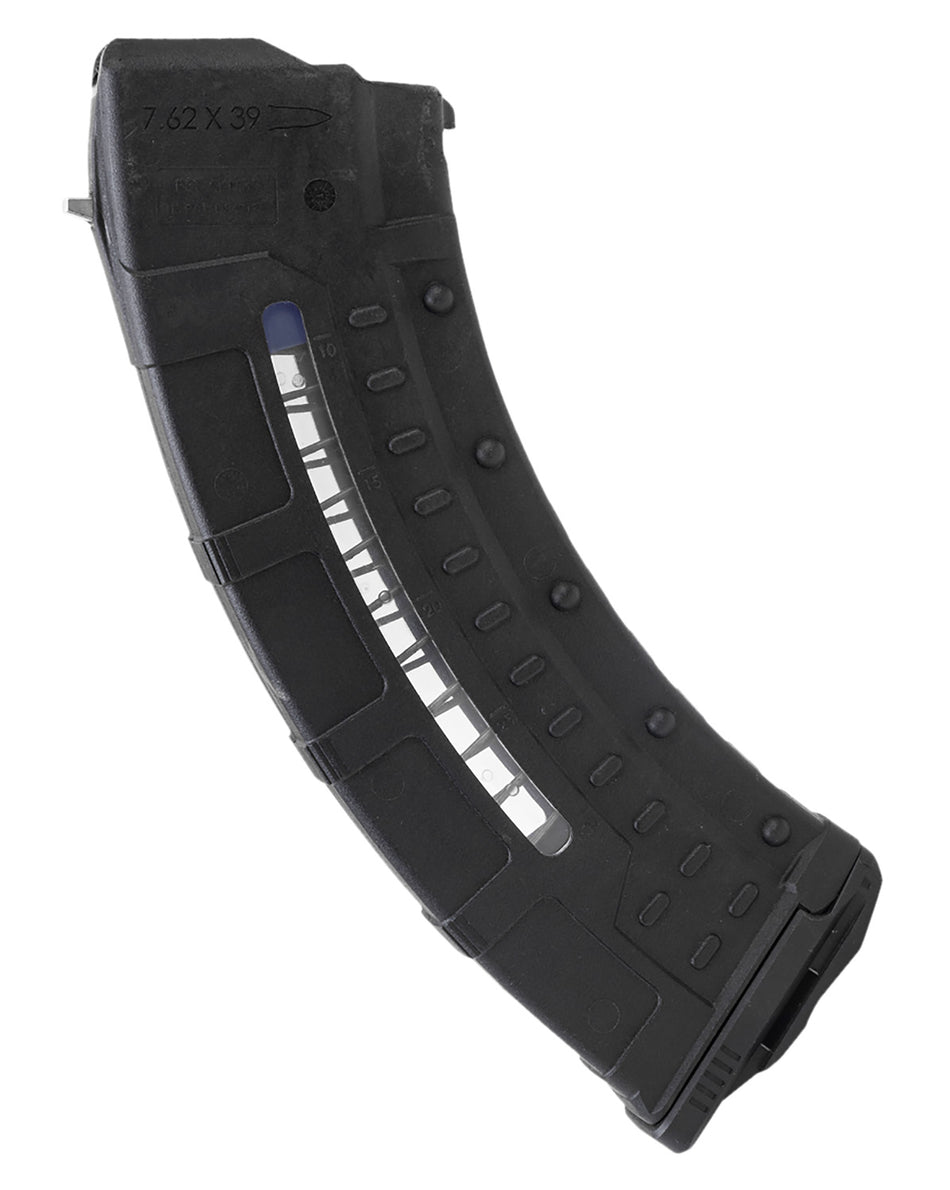Leapers 30-Round Windowed 7.62x39mm Black Polymer/Steel Magazine