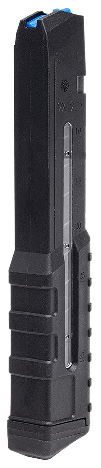 Leapers 33-Round Windowed 9mm Fits Glock Black Polymer/Steel Pistol Magazine
