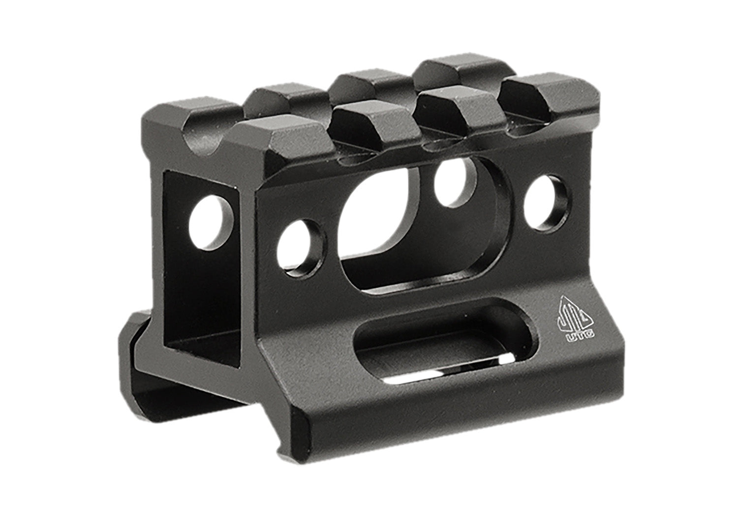 Leapers MTRSX1S Picatinny/Weaver Short Riser Mount Black Anodized 3-Slot 1-Inch Height