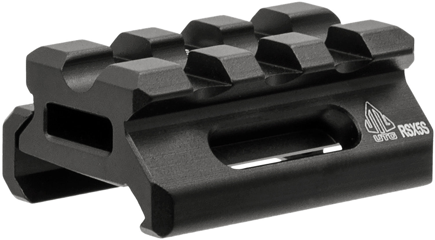 Leapers MTRSX5S Matte Black Aluminum Picatinny Riser Mount 3 Slots 0.5in Height