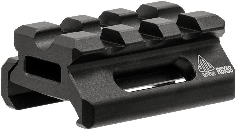 Leapers MTRSX5S Matte Black Aluminum Picatinny Riser Mount 3 Slots 0.5in Height