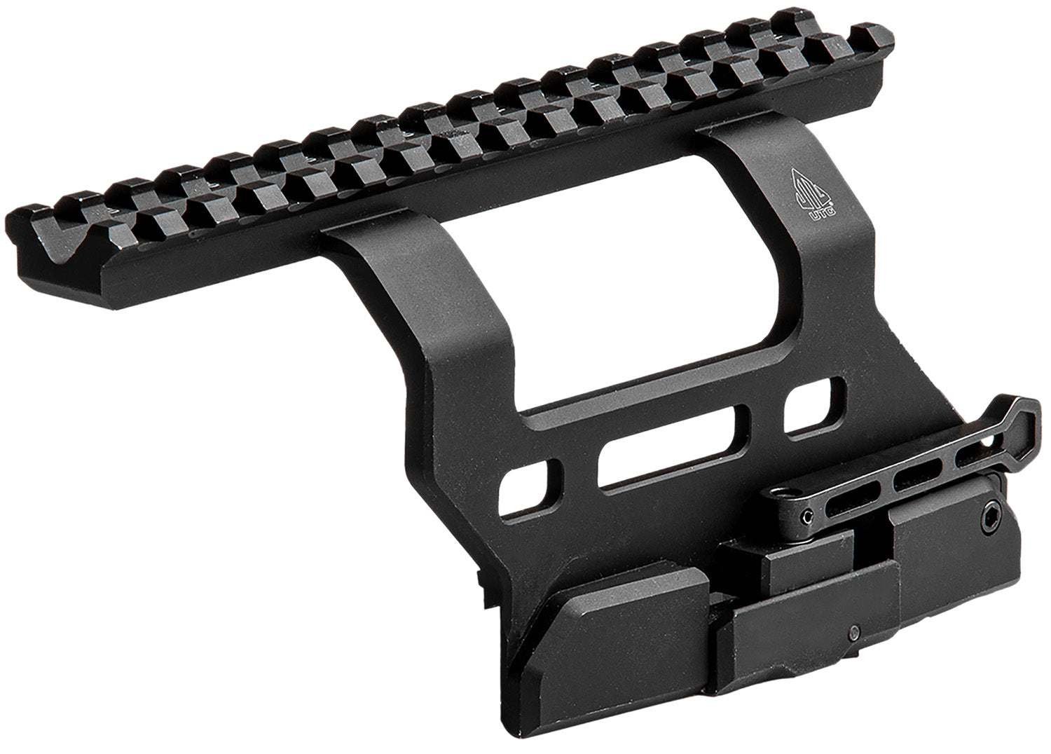 Leapers AK QD Side Mount Picatinny Rail 6.69" Matte Black Aluminum MTUAK01