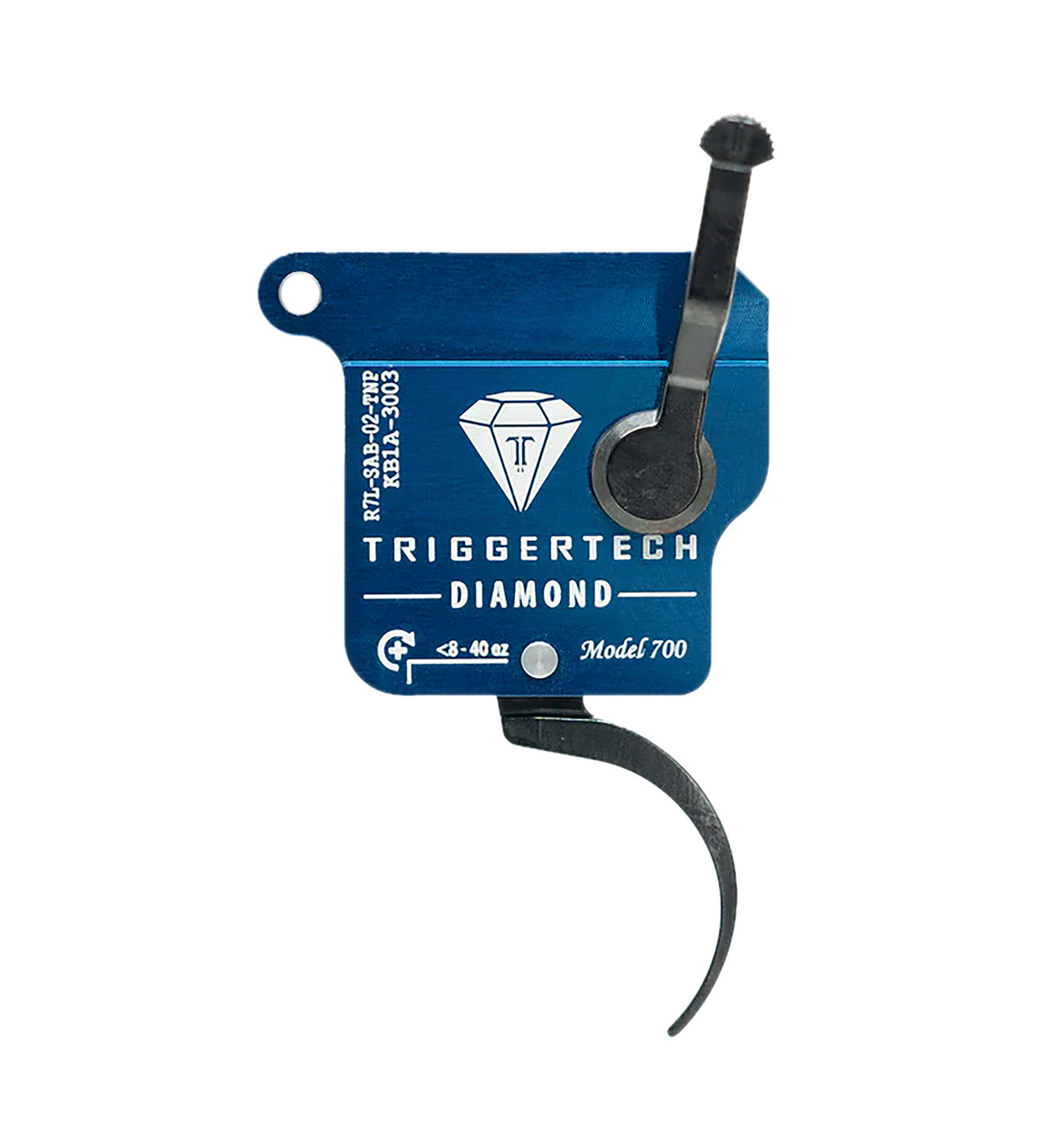 TriggerTech R7LSAB02TNP Remington 700 Diamond Black Curved Trigger Left Hand