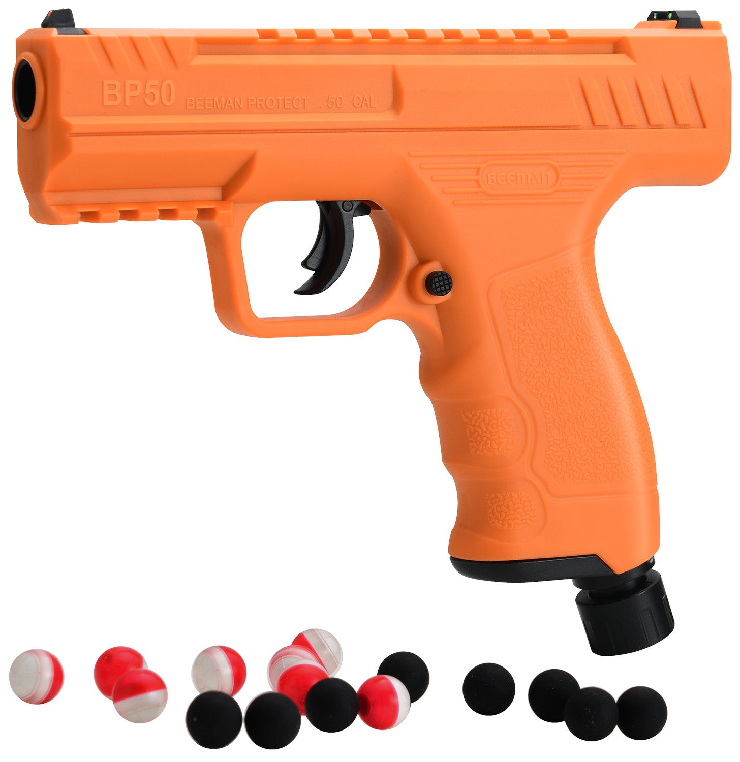 Beeman 6053 Orange 50 Cal Projectile Launcher CO2 Combo Includes Pepper Balls and Steel Balls
