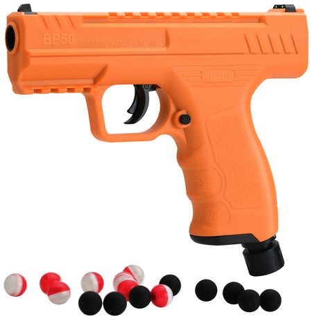 Beeman 6053 Orange 50 Cal Projectile Launcher CO2 Combo Includes Pepper Balls and Steel Balls