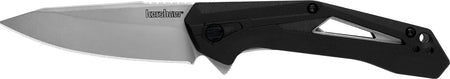 Kershaw Airlock 1385 3" Folding Drop Point Plain Bead Blasted 5Cr13MoV SS Blade, Black Glass Filled Nylon Handle