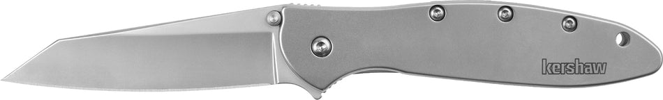 Kershaw Leek Random 1660R 3" Folding Reverse Tanto Plain Bead Blasted 14C28N Steel Blade, All-Stainless Handle