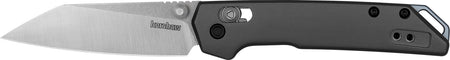 Kershaw Mini Iridium 2051R 3" Folding Reverse Tanto Plain Stonewashed D2 Blade, Gray Anodized Aluminum Handle