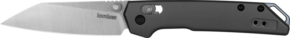 Kershaw Mini Iridium 2051R 3" Folding Reverse Tanto Plain Stonewashed D2 Blade, Gray Anodized Aluminum Handle