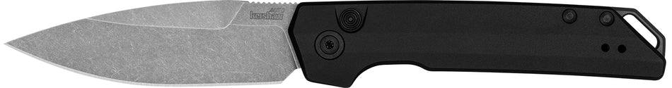 Kershaw Launch Iridium 7038 Automatic Folder 3.45" MagnaCut Spear Point Blade, Black Aluminum Handle