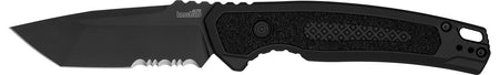 Kershaw Launch 16 7105 Auto Folding Knife 3.45" CPM M4 Tanto Blade, Black Cerakote Aluminum Handle