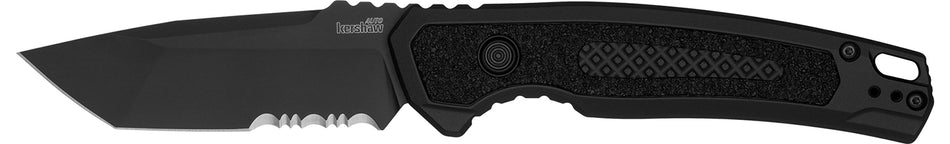Kershaw Launch 16 7105 Auto Folding Knife 3.45" CPM M4 Tanto Blade, Black Cerakote Aluminum Handle