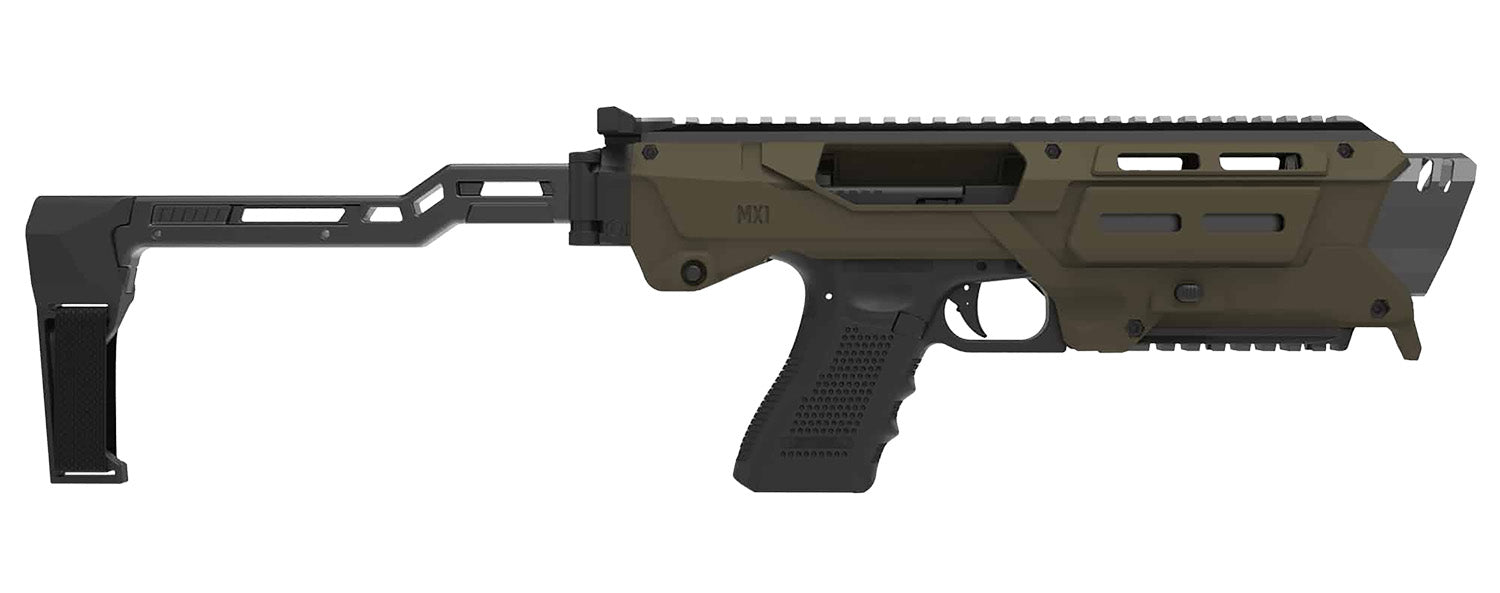 Meta Tactical MX-1 Conversion Kit for Glock Gen3/4/5 OD Green Aluminum Stock