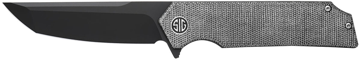 Sig Sauer Knives VA9BB Validus 3.78" Folding Knife Drop Point M390 Steel Black DLC Blade, 4.76" Black G10 Handle