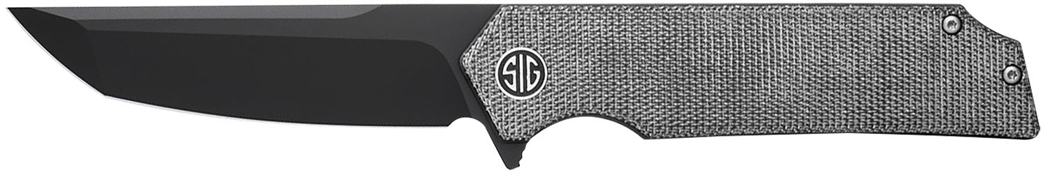 Sig Sauer Knives VA9BB Validus 3.78" Folding Knife Drop Point M390 Steel Black DLC Blade, 4.76" Black G10 Handle