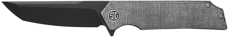 Sig Sauer Knives VA9BB Validus 3.78" Folding Knife Drop Point M390 Steel Black DLC Blade, 4.76" Black G10 Handle