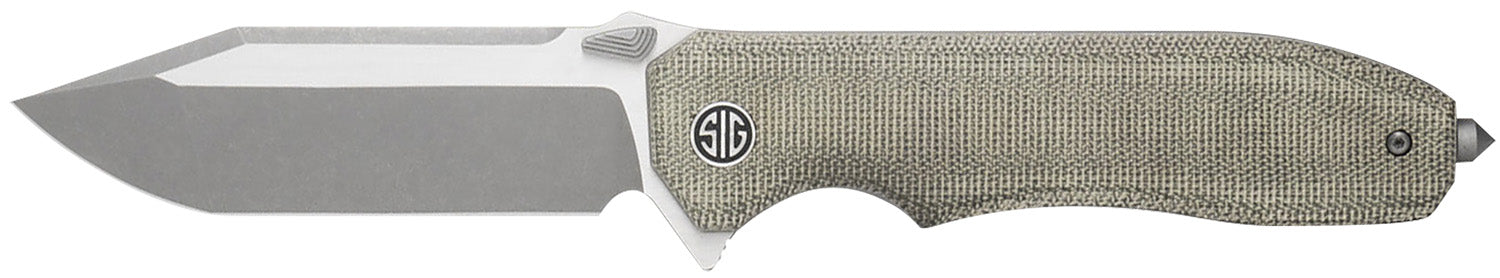 Sig Sauer Knives Validus 3.78" Folding Tanto M390 Steel Blade, Olive Green Micarta Handle