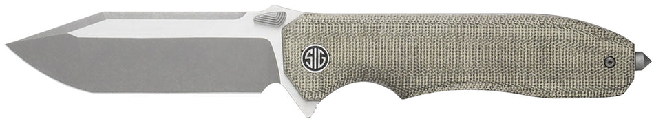 Sig Sauer Knives Validus 3.78" Folding Tanto M390 Steel Blade, Olive Green Micarta Handle