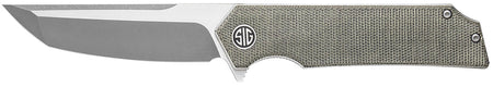 Sig Sauer Knives Tsuru 3.30" Folding Tanto 154CM Stainless Satin, Green Canvas Micarta Handle