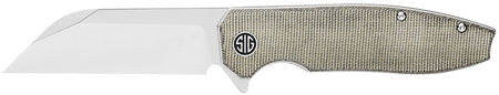 Sig Sauer Knives Karak 3.25" Folding Wharncliffe DLC Nitro-V Blade, Green Micarta Handle