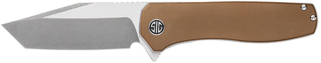 Sig Sauer Knives Xiphos 3.40" Folding Modified Tanto Acid Stonewash Nitro-V, Coyote Brown G10