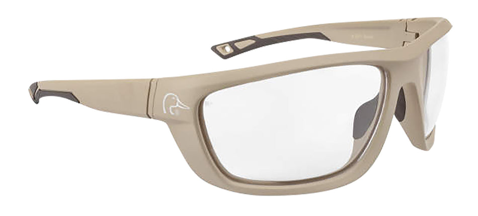 Radians DUFF13010C Ducks Unlimited Range Safety Glasses Clear Lens Tan Frame