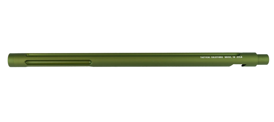 Tactical Solutions X-Ring 22 LR 16.5" OD Green Matte Finish Aluminum Fluted Threaded Replacement Barrel for Ruger 10/22