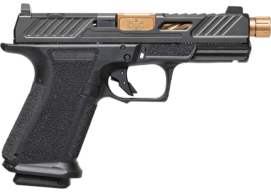 Shadow Systems SS-1083 MR920 9mm Elite Threaded Barrel, Optics Ready, MA-Compliant, 10rd, Black/Bronze