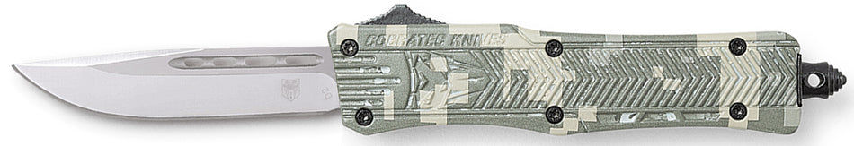 CobraTec CTK-1 American Flag Small 2.75" OTF Drop Point D2 Steel Blade with Digital Camo Handle