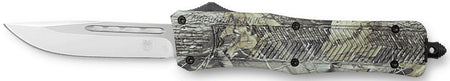 CobraTec CTK-1 American Flag Medium 3" OTF Drop Point D2 Steel Blade 5" Woodland Camo Handle