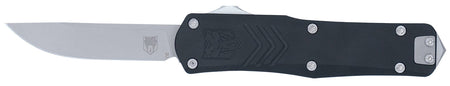 CobraTec FS-X Gen III Small 2.75" OTF Drop Point Stonewashed D2 Steel Blade 3.88" Black Alloy Handle
